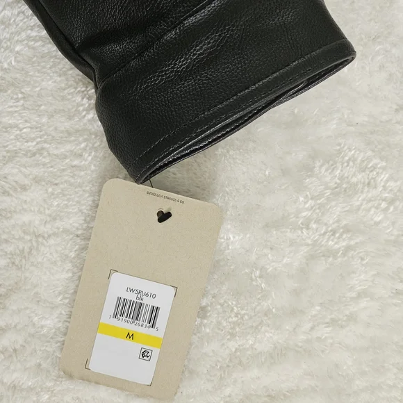 NWT Levi's Faux Leather Tucker Black Jacket Size M Moto Streetwear Retro Utility - Picture 9 of 15